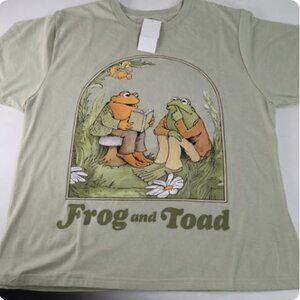 Frog and Toad T-shirt Women’s Size Large, Color Green NWT